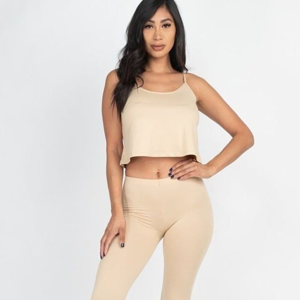 Capella New Set of Leggings & Cami Top - Safari, Size Large